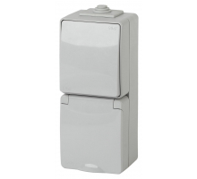Блок розетка-выключатель ЭРА Эксперт IP65 16A 250V 11-7607-03 Б0035998
