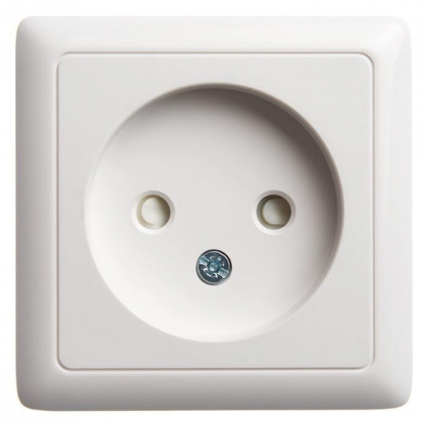 Розетка 2К Systeme Electric Хит 16A 250V со шторками белая RA10-137-B