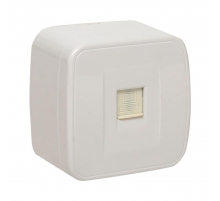 Минск Розетка RJ-45 1-местная, ОП 1А, 120В, белая EKF Basic EGK01-035-10
