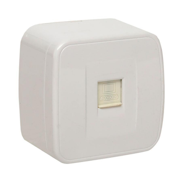 Минск Розетка RJ-45 1-местная, ОП 1А, 120В, белая EKF Basic EGK01-035-10 Минск Розетка RJ-45 1-местная, ОП 1А, 120В, белая EKF Basic EGK01-035-10