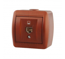 Розетка компьютерная Lezard Nata вишня 710-0600-139