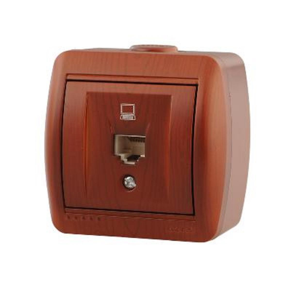 Розетка компьютерная Lezard Nata вишня 710-0600-139 Розетка компьютерная Lezard Nata вишня 710-0600-139