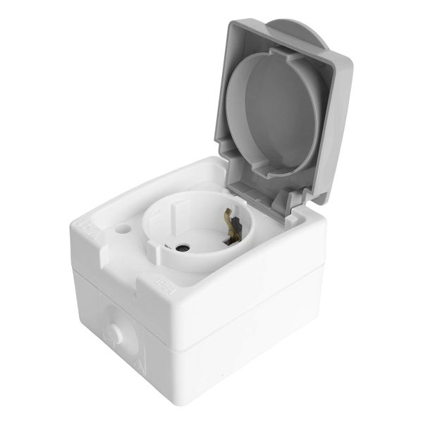 Розетка 1-местная с крышкой Stekker Велена PST16-21-54 49727