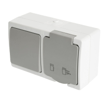 Розетка 1-местная с выключателем Stekker Велена PST16-21-54/10-211-54 49728