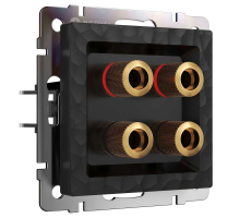 Акустическая розетка Werkel Hammer х4 черный W1285008 4690389163128