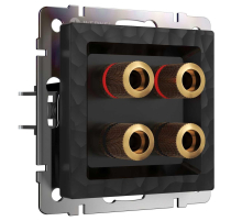 Акустическая розетка Werkel Hammer х4 черный W1285008 4690389163128