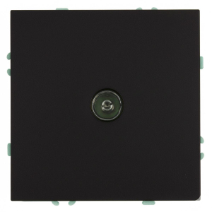 Розетка телевизионная 1-местная (механизм), STEKKER, 75 Ом, 5-862МГц, серия Эмили, RST00-5108-05, черный уголь, soft touch 49849