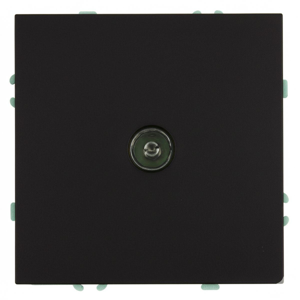 Розетка телевизионная 1-местная (механизм), STEKKER, 75 Ом, 5-862МГц, серия Эмили, RST00-5108-05, черный уголь, soft touch 49849