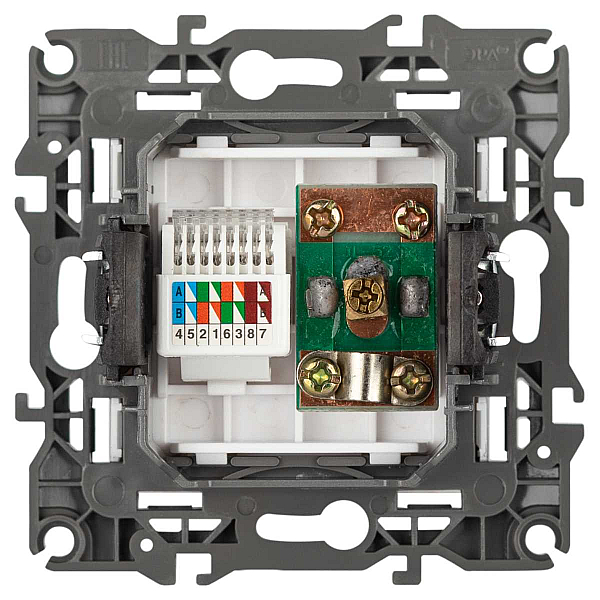 Розетка ЭРА Серия 12 12-3110-01М комбинированная RJ45+TV, белый матовый Б0065691