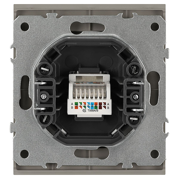 Розетка ЭРА Arktik 16-3107-07 информационная RJ45 титан Б0070480