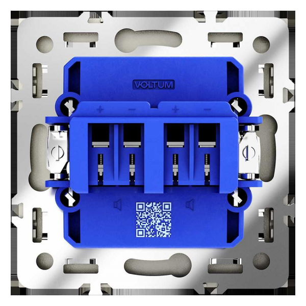 Розетка акустическая встраиваемая Voltum S70 4-местная, (шелк) VLS060304 Розетка акустическая встраиваемая Voltum S70 4-местная, (шелк) VLS060304