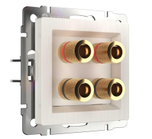 Акустическая розетка Werkel х4 перламутровый рифленый WL13-AUDIOx4 4690389124273