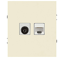 Розетка ЭРА Arktik 16-3110-02 комбинированная RJ45+TV слоновая кость Б0070495