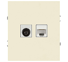 Розетка ЭРА Arktik 16-3110-02 комбинированная RJ45+TV слоновая кость Б0070495
