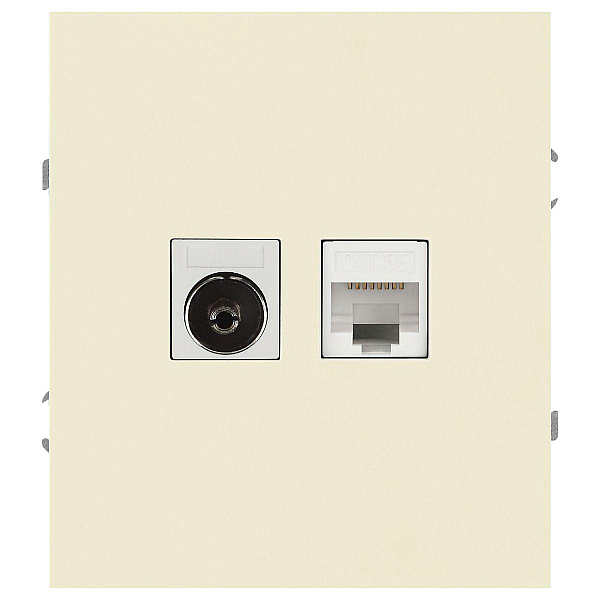 Розетка ЭРА Arktik 16-3110-02 комбинированная RJ45+TV слоновая кость Б0070495