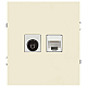 Розетка ЭРА Arktik 16-3110-02 комбинированная RJ45+TV слоновая кость Б0070495