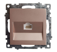Розетка компьютерная RJ-45 Stekker Катрин шампань GLS00-7107-02 39599