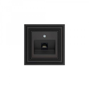 Розетка RJ45 Liregus Retro черный матовый 29-235