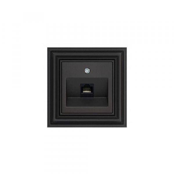 Розетка RJ45 Liregus Retro черный матовый 29-235