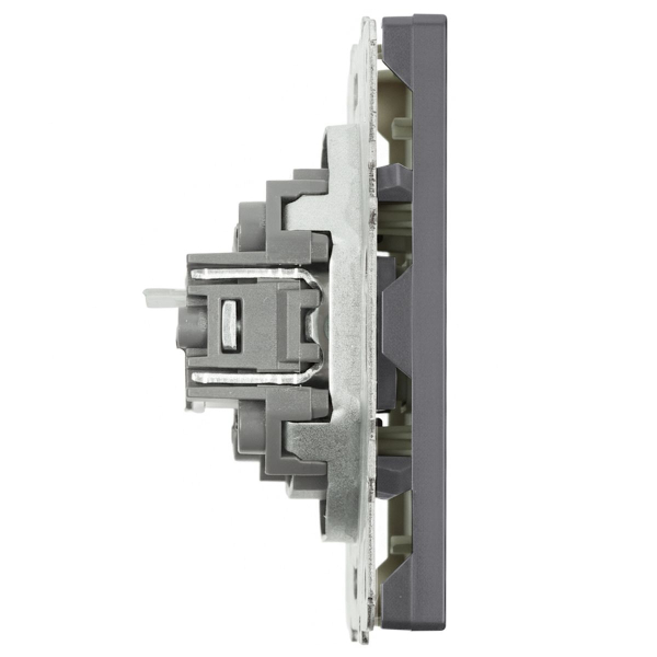 Розетка компьютерная 2-местная RJ-45 (механизм), STEKKER, серия Эмили, RST00-5111-10, платиново-серый, soft touch 49952