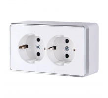 Розетка двойная с заземлением Werkel Gallant белый W5072101 4690389164644