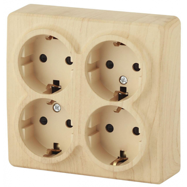 Розетка ЭРА Эксперт 4х2P E со шторками Schuko 16A 250V 11-2211-11 Б0020711 Розетка ЭРА Эксперт 4х2P E со шторками Schuko 16A 250V 11-2211-11 Б0020711