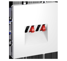 Розетка акустическая встраиваемая Voltum S70 4-местная, (белый матовый) VLS060302