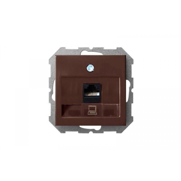 Розетка RJ45 Liregus Epsilon коричневый 28-1450 Розетка RJ45 Liregus Epsilon коричневый 28-1450