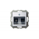 Розетка RJ45/TV Liregus Epsilon серебро 28-183