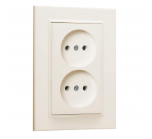 Розетка Makel 2-я б/з СП Karea 16А IP20 бел. 56001017