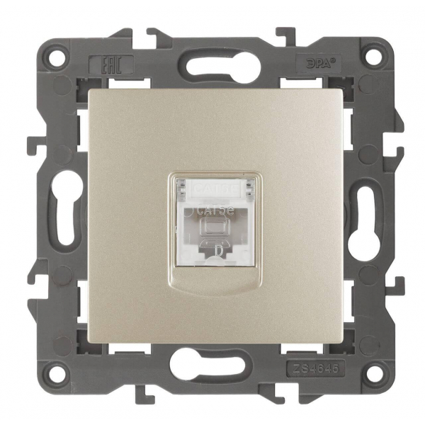 Розетка информационная RJ45 ЭРА Elegance 14-3107-04 Б0034305 Розетка информационная RJ45 ЭРА Elegance 14-3107-04 Б0034305