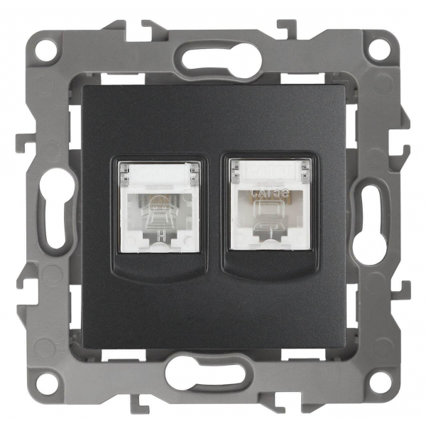 Розетка комбинированная RJ45+RJ11 ЭРА 12 12-3109-05 Б0018252 Розетка комбинированная RJ45+RJ11 ЭРА 12 12-3109-05 Б0018252