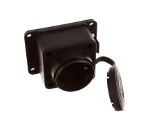 Розетка 1-ая с заглушкой Lezard Каучук черная 106-0400-0103/103