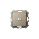 Розетка 2xUSB Liregus Epsilon шампань 28-3242