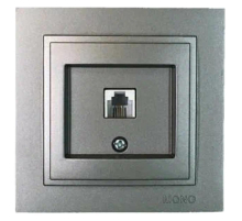 Розетка телефонная Mono Electric Despina антрацит 102-242405-124