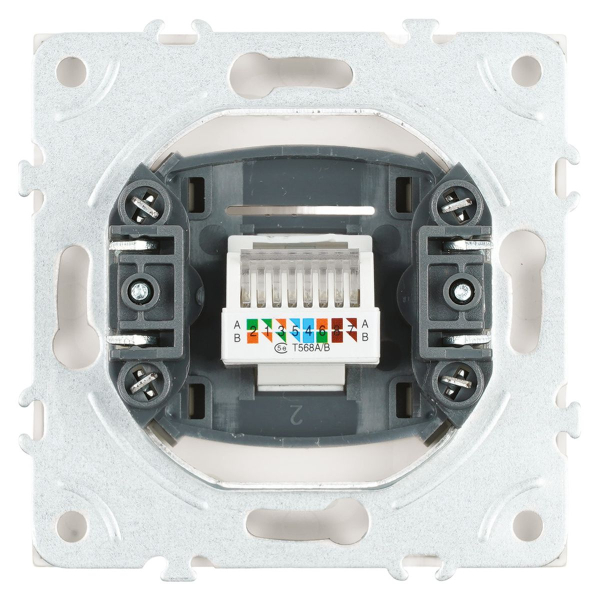 Розетка компьютерная RJ-45 Stekker Эмили белый фарфор RST00-5117-01 49873