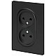 Розетка ЭРА Arktik 16-2107-05 без заземления двойная 2X2P 16А-250В антрацит Б0071685