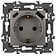 Розетка ЭРА Elegance 14-4108-16 2P+E 16A-250В со шторками с USB type-A+C 5В-3А титан Б0067695