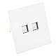 Розетка компьютерная 2-местная RJ-45 (механизм) Stekker Мия RST00-3111-01 белая магнолия 50437