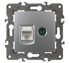 Розетка комбинированная RJ45+TV ЭРА Elegance 14-3110-03 Б0034316