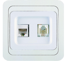 Розетка комп. ( cat 5) + тf евро Makel Mimoza 12037