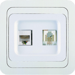 Розетка комп. ( cat 5) + тf евро Makel Mimoza 12037
