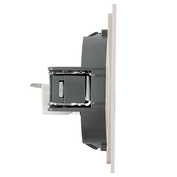 Розетка компьютерная 1-местная RJ-45 (механизм) Stekker Мия RST00-3117-08 пудровый жемчуг 50480