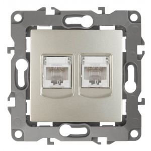 Розетка информационная 2XRJ45 ЭРА 12 12-3108-04 Б0014732