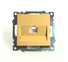 Розетка компьютерная RJ-45 Stekker Катрин золото GLS00-7107-08 49227