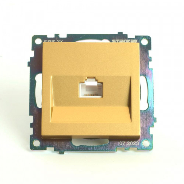 Розетка компьютерная RJ-45 Stekker Катрин золото GLS00-7107-08 49227 Розетка компьютерная RJ-45 Stekker Катрин золото GLS00-7107-08 49227