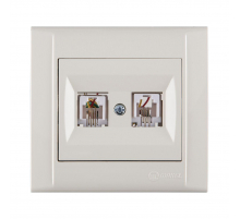 Розетка тf евро двойная Makel Defne 42010034