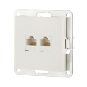 Розетка компьютерная 2хRJ-45 LK Studio LK80 кат.5е белый 846204-1