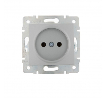 Розетка без зазем. Lezard Karina серебро 707-4388-121
