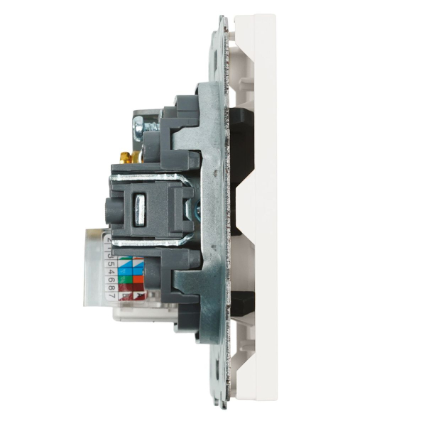 Розетка телевизионная TV + компьютерная RJ-45 Stekker Эмили белый фарфор RST00-5106-01 49872